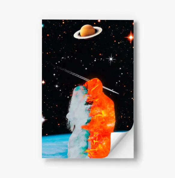 As Long as You're Next to Me. Paper Wall Art Adhesive Poster, 12x18 Inch