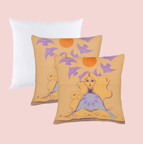 RosyMollet Artwork, Pillow Cover Set, Multi-Sizes