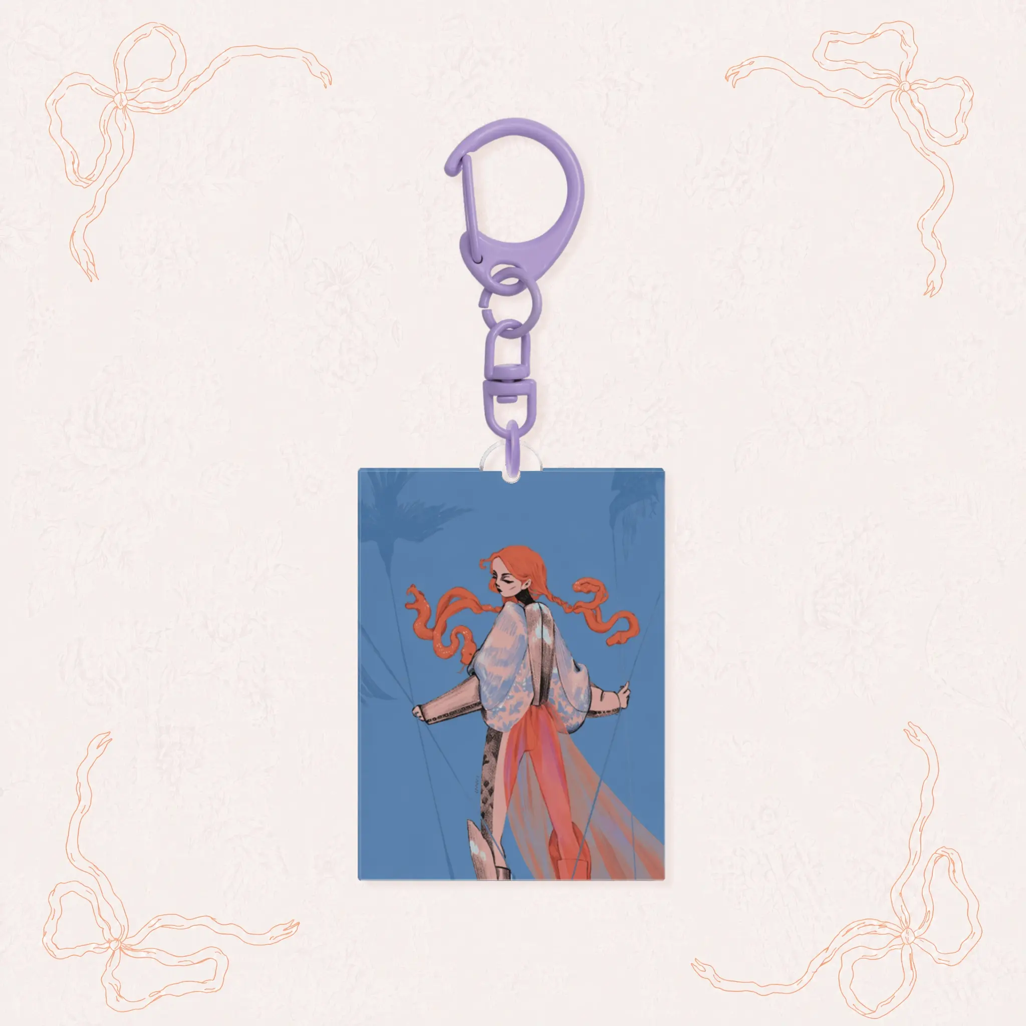 RosyMollet Artwork, Acrylic Keychain Charm 4