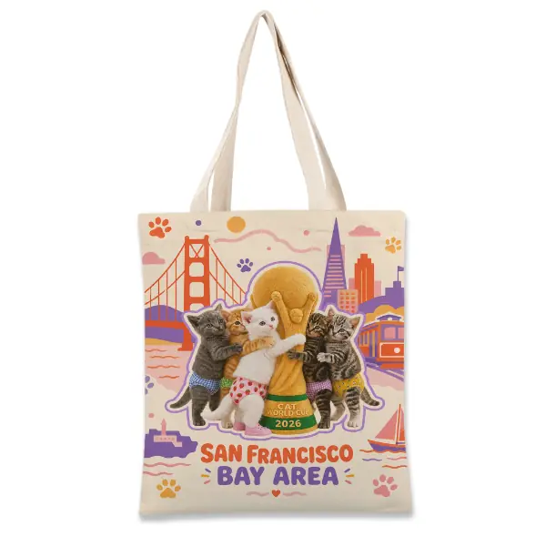 Cilekli Don San Francisco Bay Area Theme Graphic Tote Bag