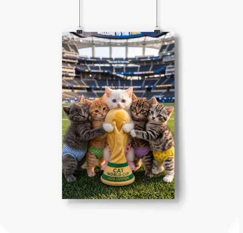 Cilekli Don Cat Cup Theme Poster（4）