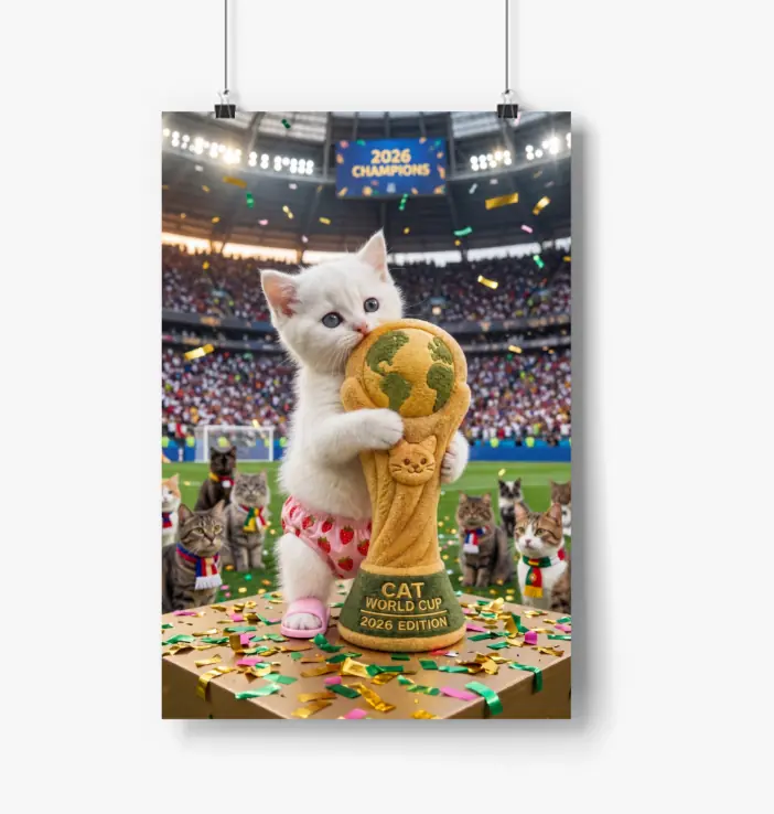 Cilekli Don Cat Cup Theme Poster（5）