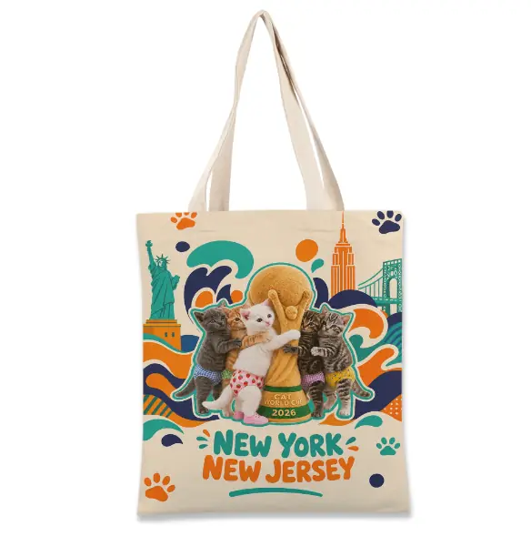 Cilekli Don New York & New Jersey Theme Graphic Tote Bag