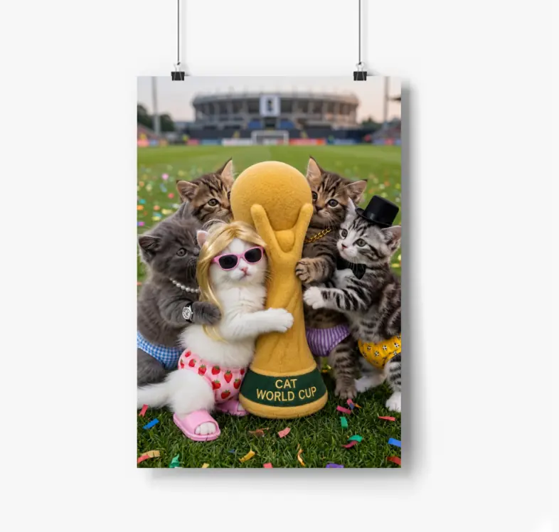 Cilekli Don Cat Cup Theme Poster（8）