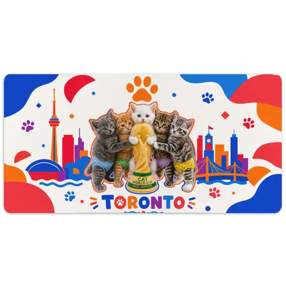 Cilekli Don World Cat Cup Toronto Theme Graphic Mouse Pad