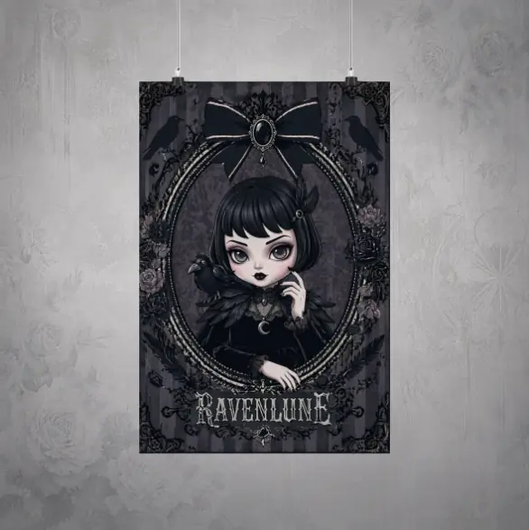 Ravenlune Gothic Art Poster