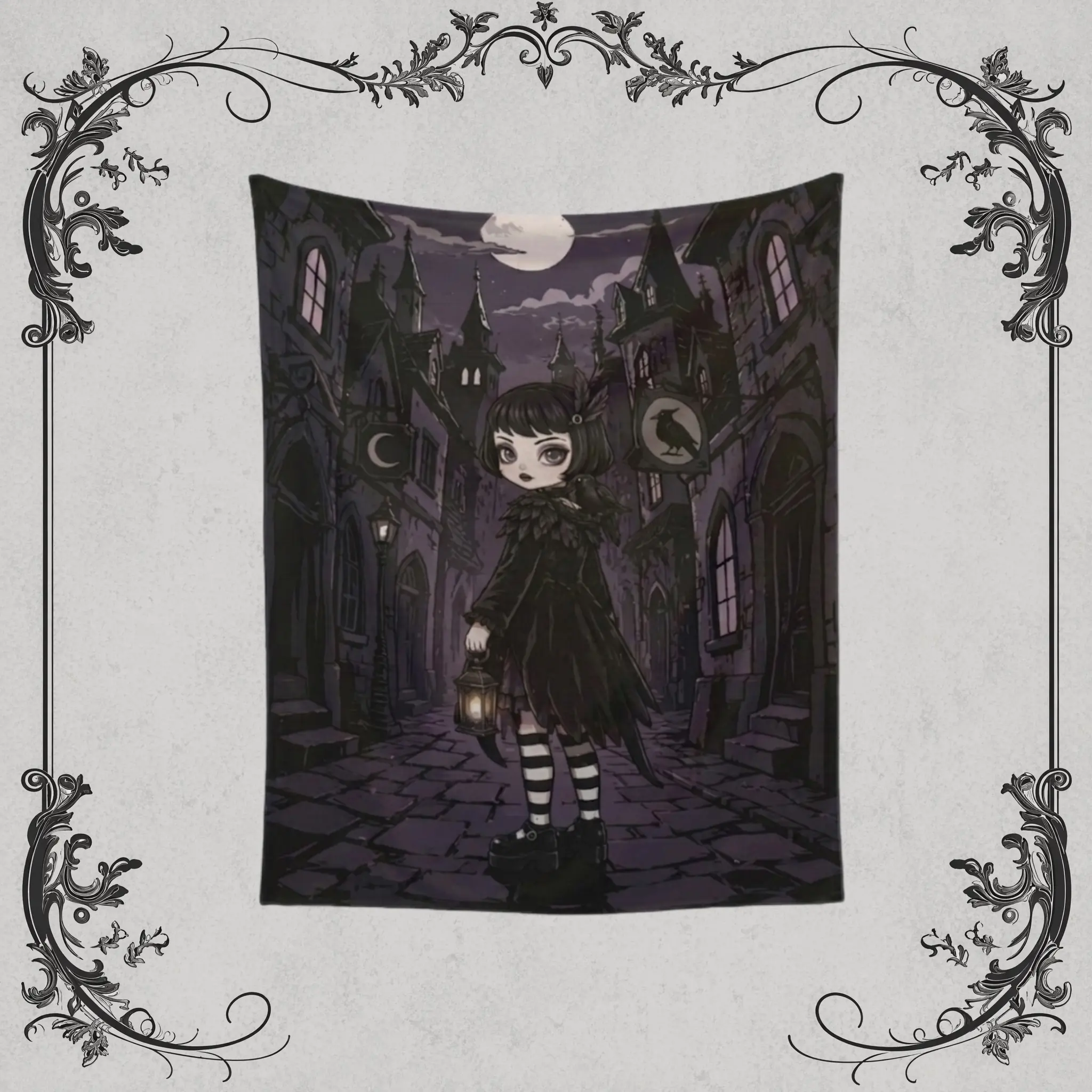RavenLune Flannel Throw Blanket