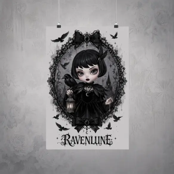 Ravenlune Gothic Art Poster