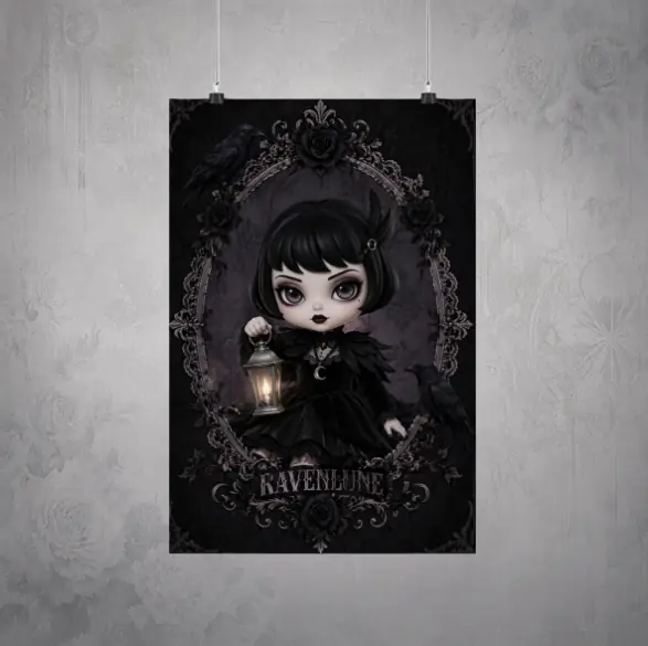 Ravenlune Gothic Art Poster