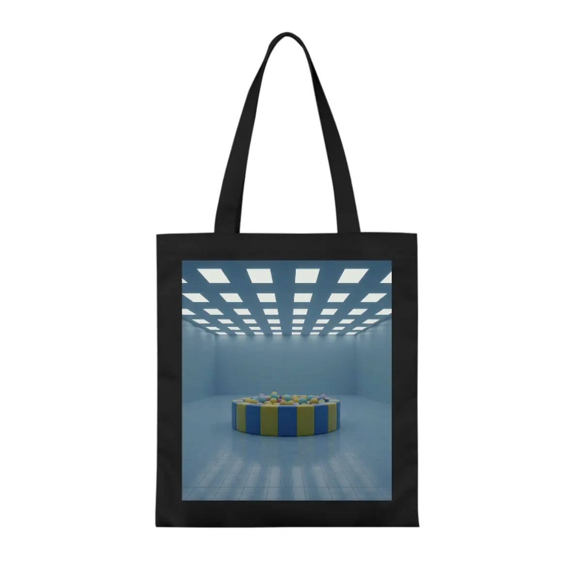 Functional storage pouch, canvas eco-bag, large-capacity lightweight design, suitable for shopping, travel, and the beach, durable handles, convenient storage solution