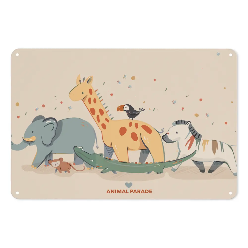 Brooke Adams, AnimalParade, Metal Wall Art