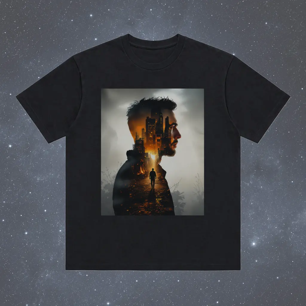 Richy Drinkwater Artwork, Graphic Cotton T-Shirt, Heat Transfer Printing
