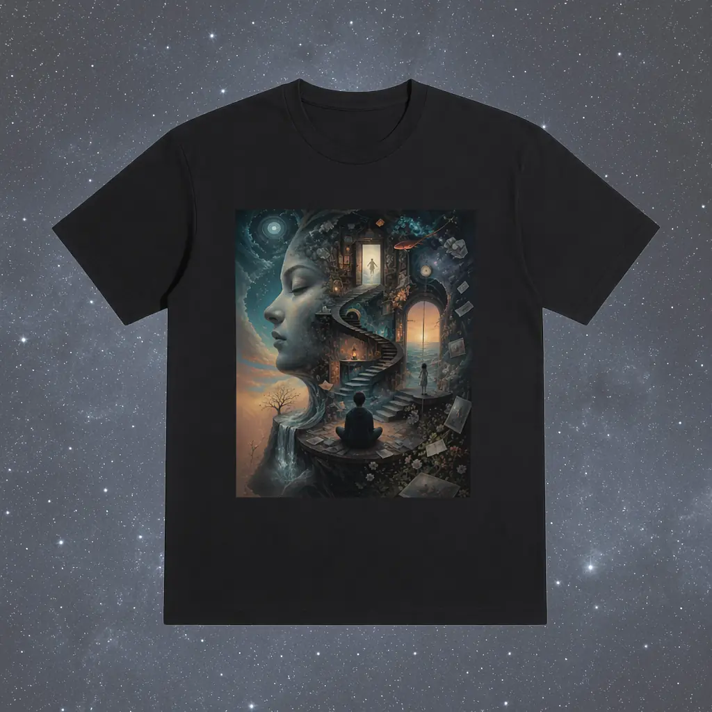 Richy Drinkwater Artwork, Graphic Cotton T-Shirt, Heat Transfer Printing
