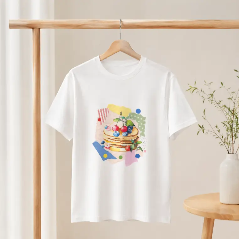 Slightly sweet times, Exotic Gleam series, single-sided printed pure cotton short-sleeve T-shirt