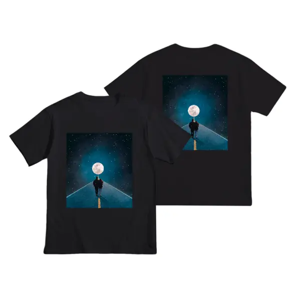 Side by Side, Double-Sided Cotton T-Shirt, Heat Transfer Printing, Multiple Colors Available