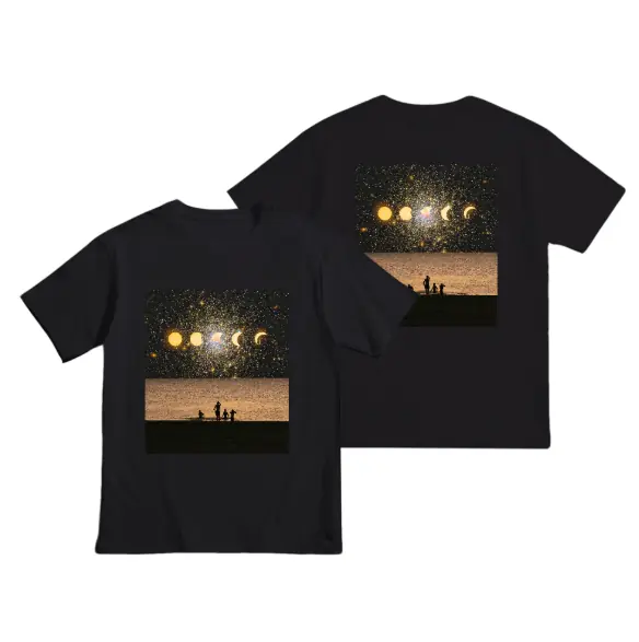 Summer Lights. Double-Sided Cotton T-Shirt, Heat Transfer Printing, Multiple Colors Available