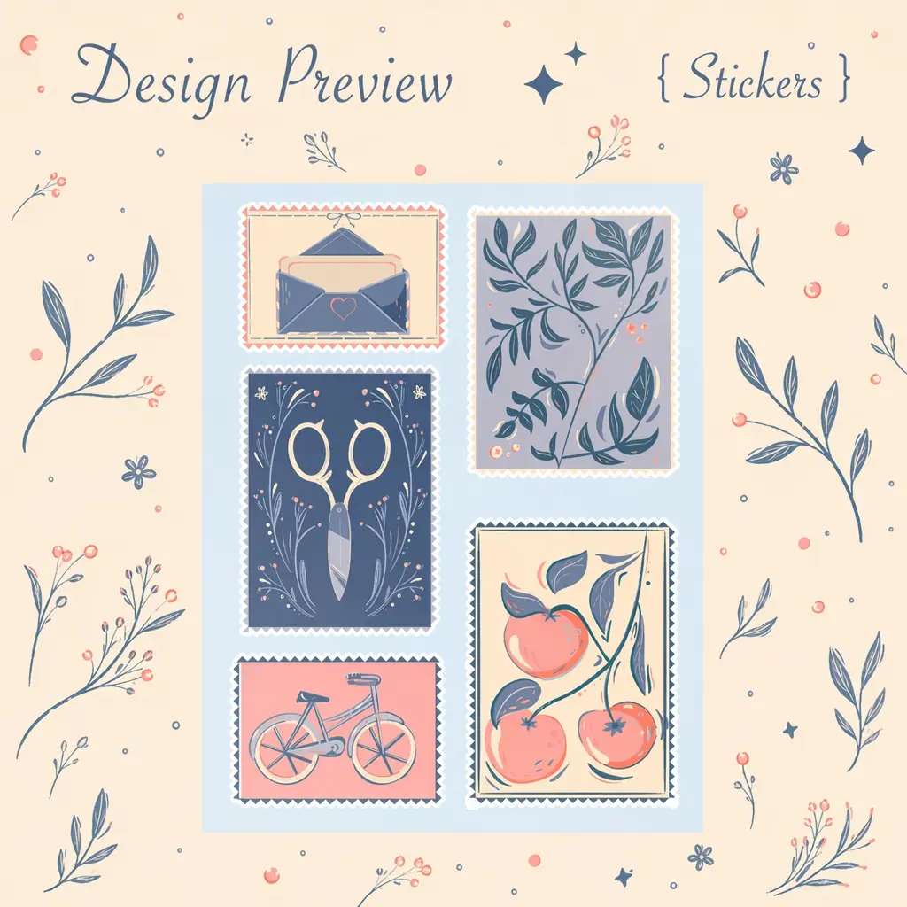 Brooke Adams Art,Soft Garden Tales Pack, Kiss Cut Coated Paper Stickers