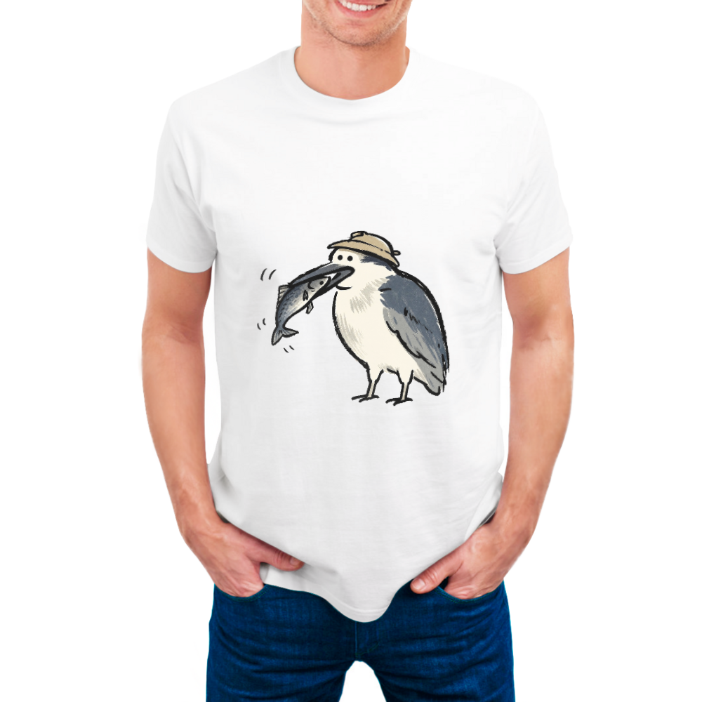 Master Ye eats fish, short-sleeved T-shirt
