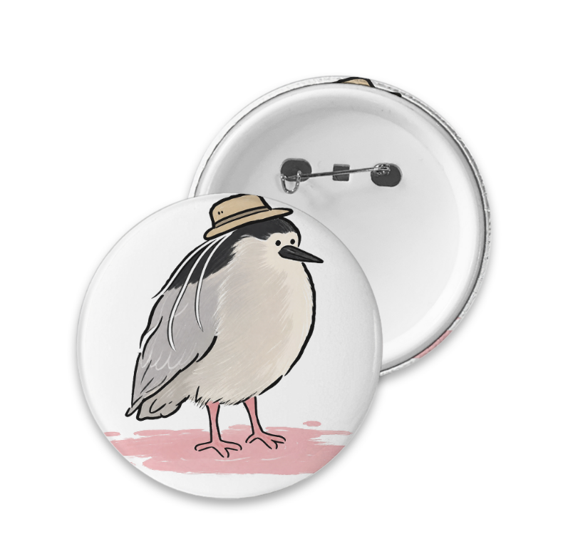 Fatty Master Ye watches fish, personalized tinplate badge