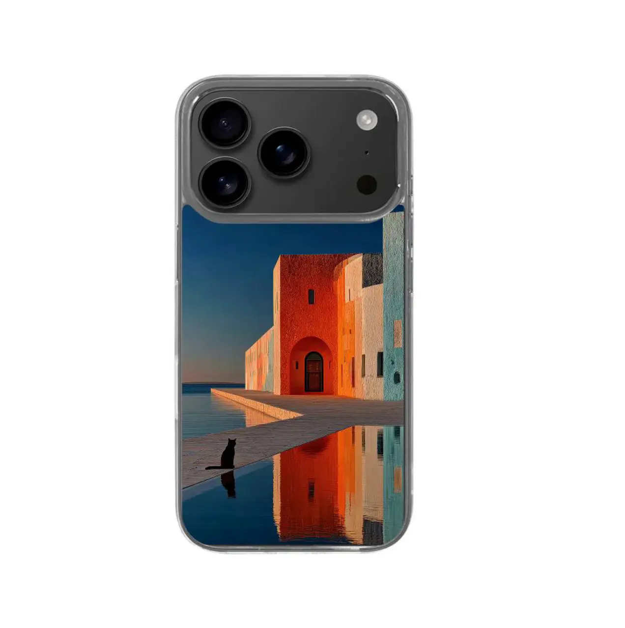 Artix iPhone 17 Pro Case, Clear TPU Protective Cover with Scenic Cat Art, Shockproof Slim Fit Phone Shell Compatible with iPhone 17 Pro, Anti-Yellowing Scratch Resistant Flexible Back Guard