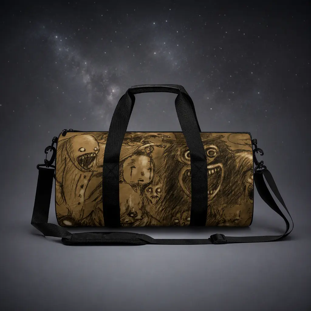 Oxford Tote Bag,Nightmare Creatures Sketches,450g/Full Print