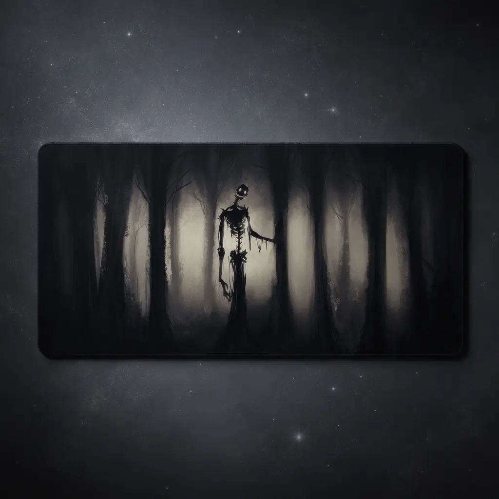 Polyester Mouse Pad (Multiple Sizes) Full Print (Straight Edge), Drawlloween Day 8 - Boogeyman,40×20 Inch