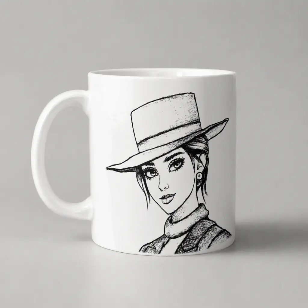 Ceramic Mug Partial Print,Timeless Elegance,435g