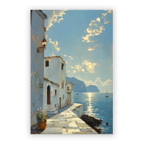 Oxford Cloth Decorative Painting, 60x90cm Single-Sided Print Canvas Wall Art, Durable Solid Wood Frame with Metal Hooks, High Definition Texture, Shrink-Resistant Finish, Easy to Hang, Ideal Home Wall Art