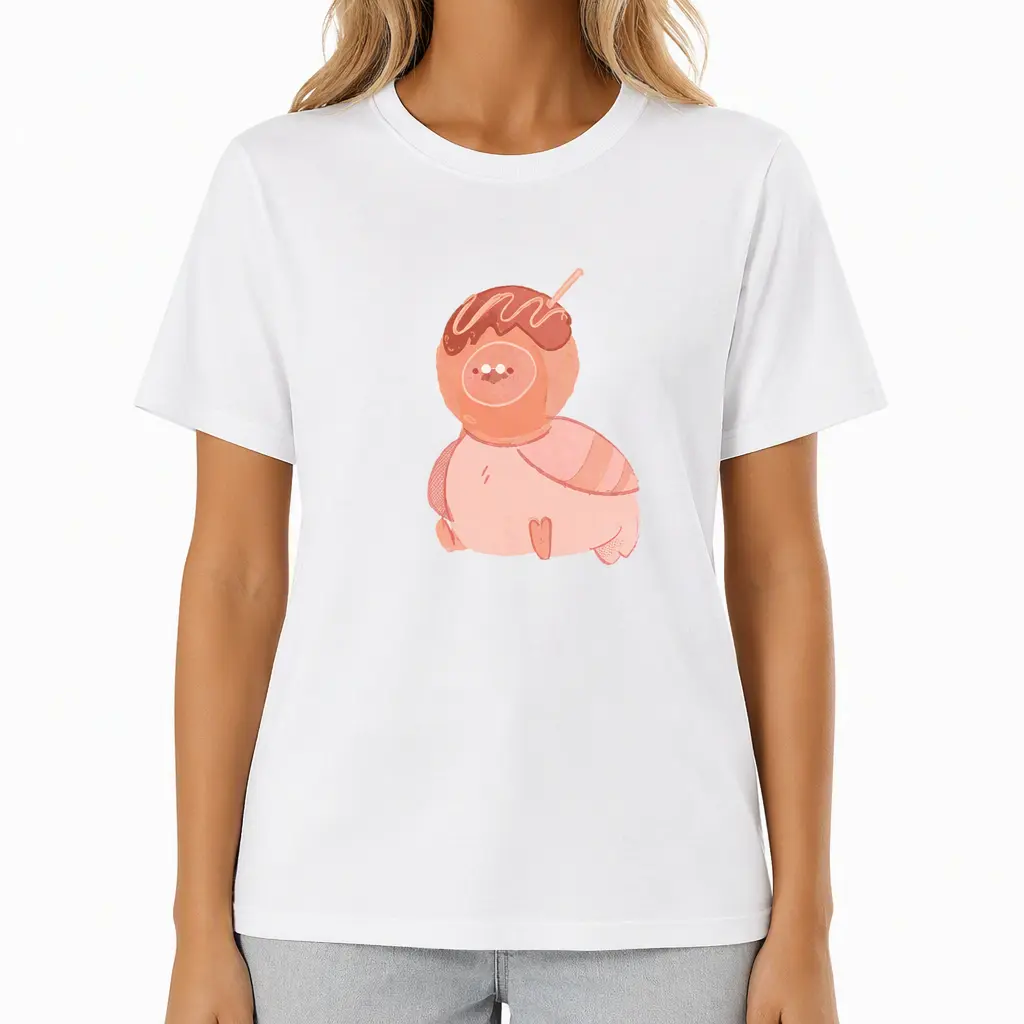 Brooke Adams Art, Pigeon, Women's Cotton T-shirt, DTG Printing, Multiple Colors Available