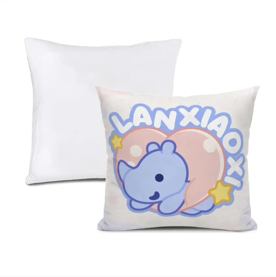 蓝小犀发射爱心图案设计 双面印花Pillow靠垫带枕芯