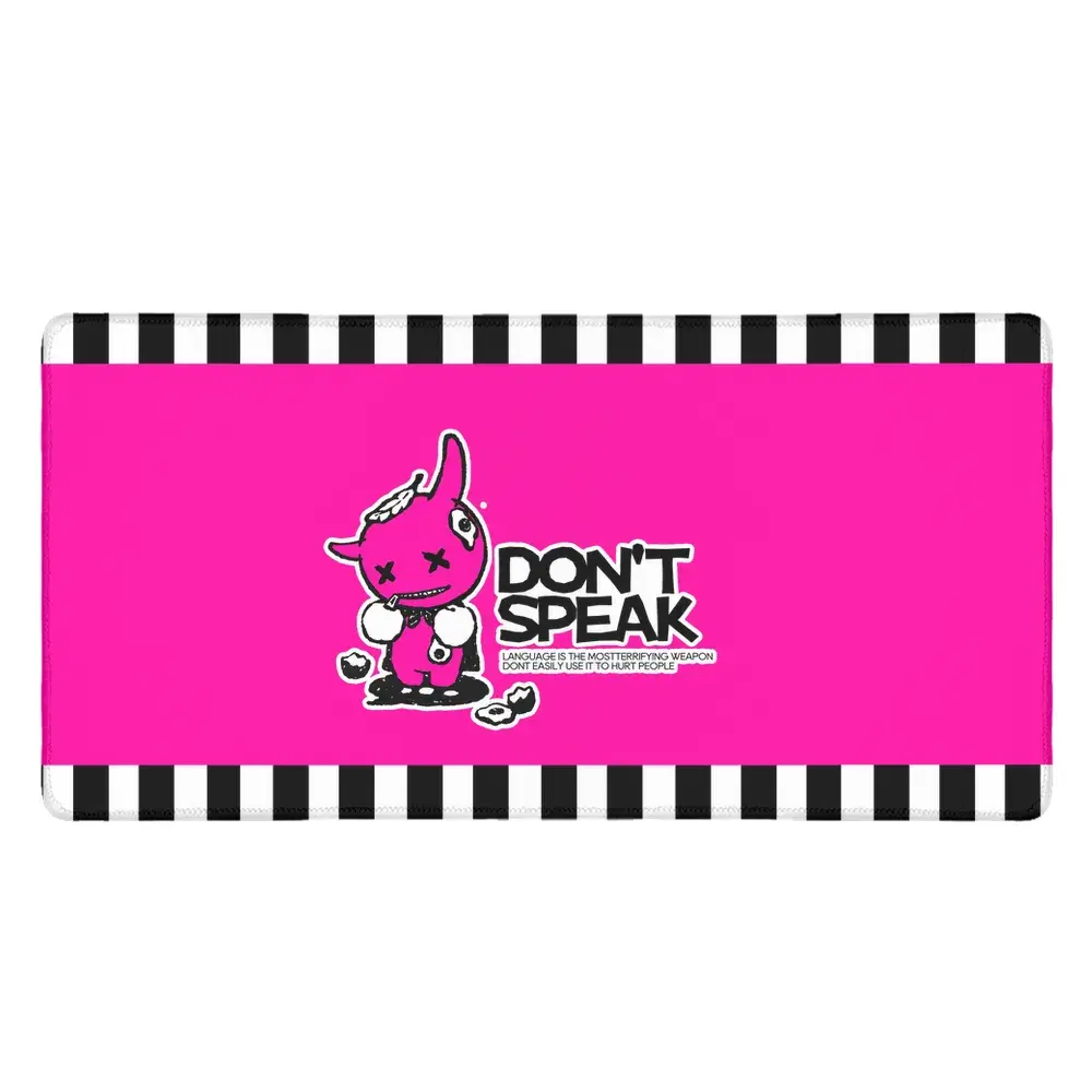 Don't Speak Pink Cotton Rabbit Mouse Pad