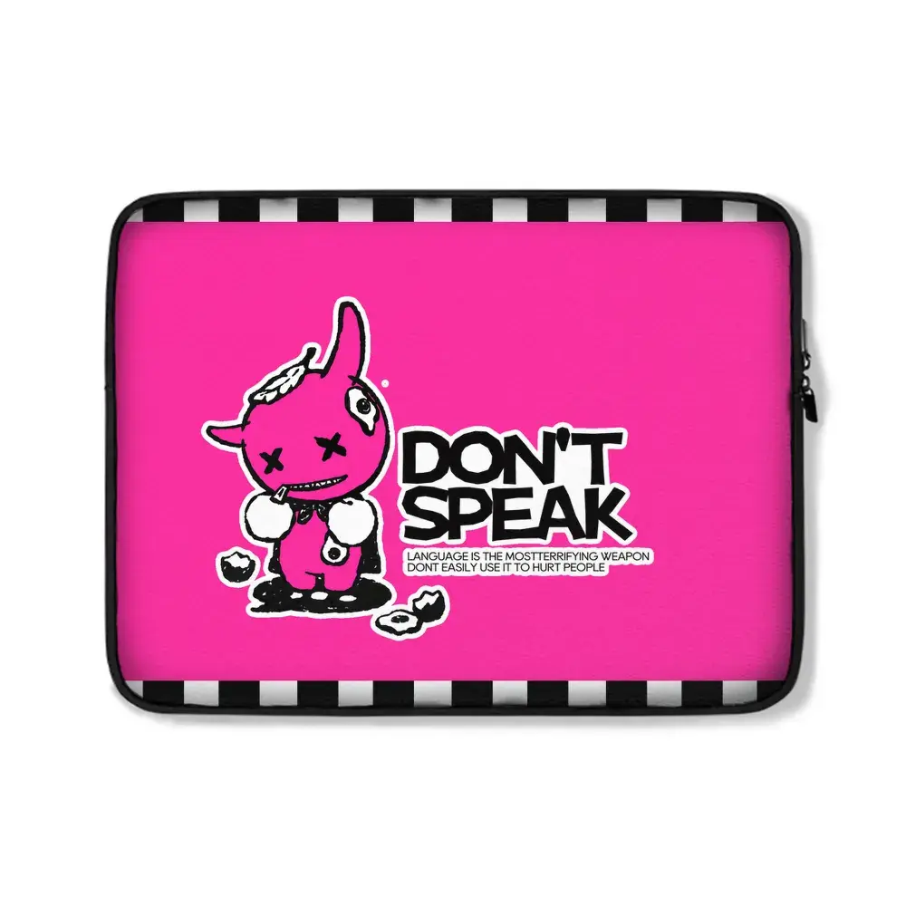 Don't Speak Pink Cotton Rabbit Laptop Sleeve