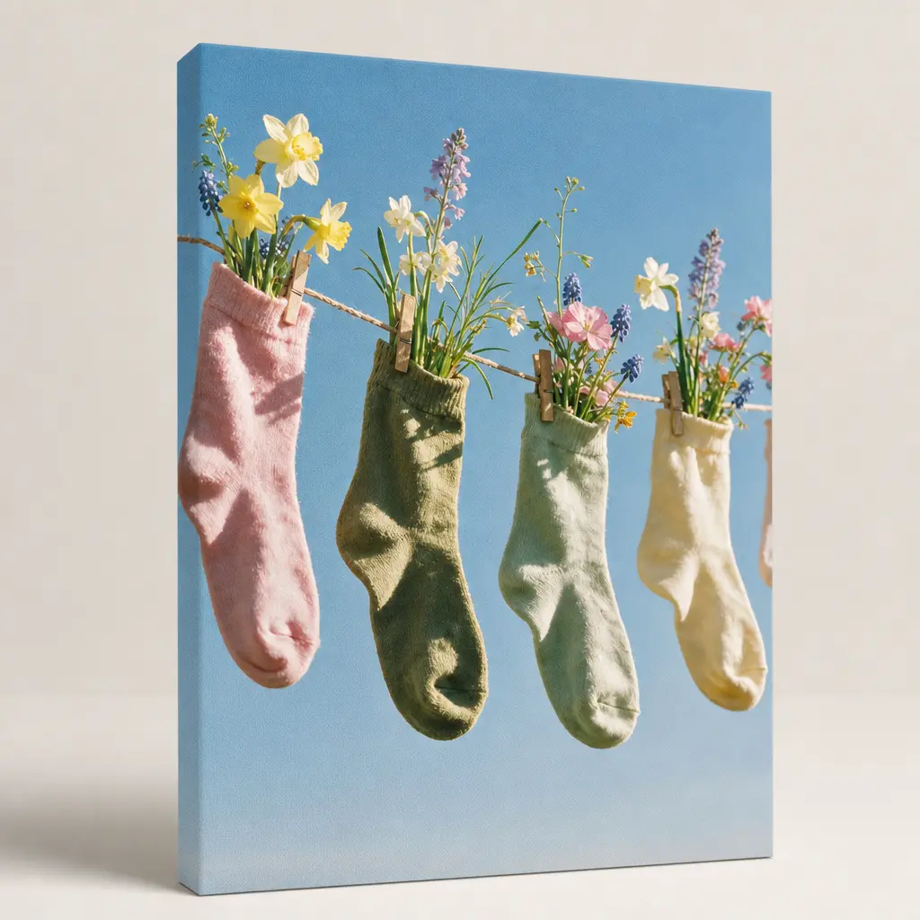 Stretched Canvas Decorative Painting ,Spring Hung in the Breeze,8x12Inch All-Over Print