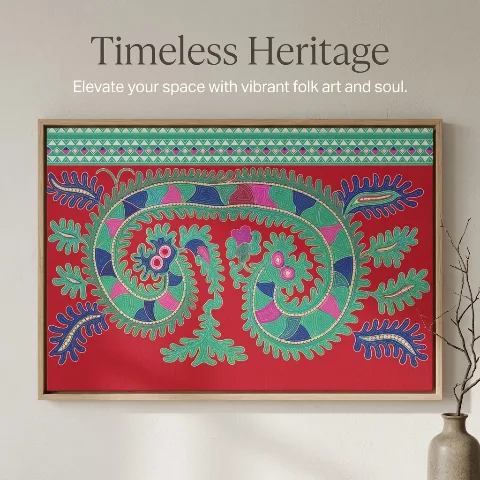Decorative Painting, Boho Paisley Wall Art on Oxford Cloth