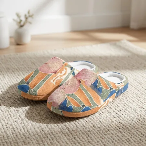 330g flannel shoes with double-sided printing, warm and comfortable cotton slippers, non-slip and wear-resistant soles, suitable for home and hotel use, machine washable, multiple sizes available.