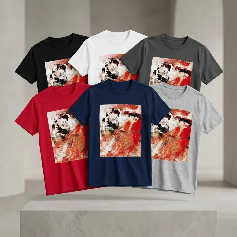 Shi Qi artist pure cotton short-sleeve T-shirt