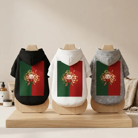 ChinaChic Fox World Cup Series — Pet Hoodie, Polyester Cardigan Style, Dog and Cat Apparel, Suitable for Small and Medium-sized Pets, Comfortable, Breathable, Anti-pilling, Durable, Warm, Windproof, Perfect for Daily Wear and Outdoor Activities