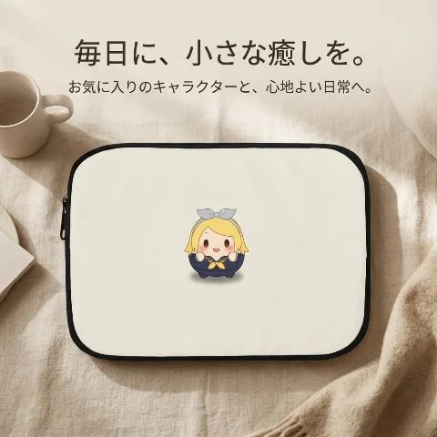 Laluna Laptop Case 13-inch Laptop Bag, Cute Yellow-Haired Girl Anime Print, Shock-Absorbing 3-Layer Structure, Polyester Material, Compatible with MacBook Air Pro 13, iPad Pro 12.9, Tablet PC, Suitable for School, Commuting, Business, Business Trips, Travel, Water-Repellent, Stain-Resistant, Scratch-Resistant, Smooth Opening Zipper, Thin and Lightweight Inner Bag, Convenient to Carry Sleeve Case