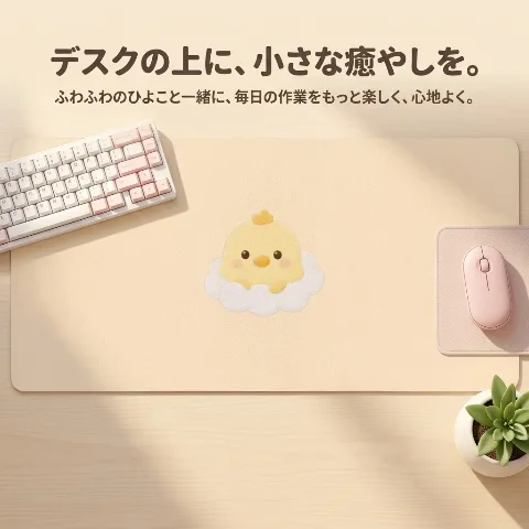 MOFUTOP Mouse Pad Large Desk Mat, Cute Chick Cloud Character Gaming Mouse Pad Keyboard Mat, Non-slip Natural Rubber Base Waterproof Stain-resistant Water-repellent, Anti-slip Highly Durable Anti-fray Precision Side Stitching, Smooth Operation Wrist Fatigue Reduction PC Accessory Desk Protection Sheet, For Home Office Work Study Desk Learning Professional Wide Size Compatible Stylish Gift