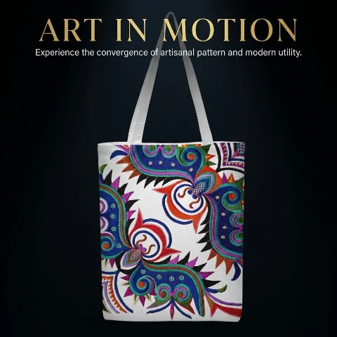 Miao-Inspired Artistic Canvas Bag