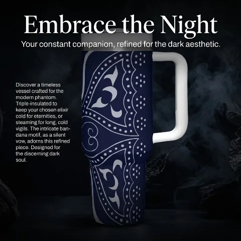 Premium Stainless Steel Tumbler with Miao-Inspired Artistry