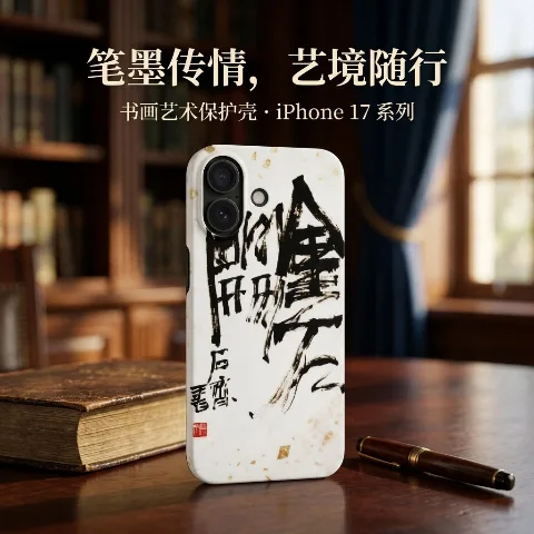 Shiqi Art minimalist ink wash aesthetic iPhone 17 case