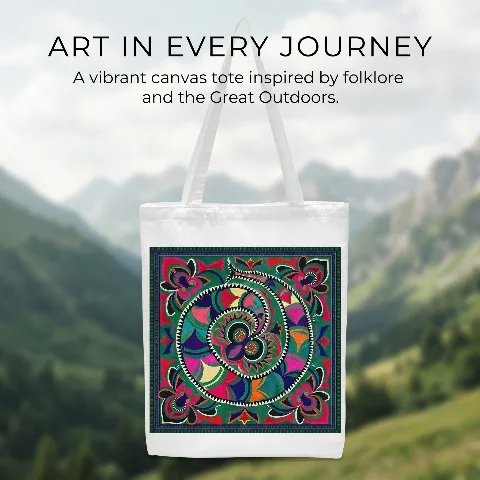 Contemporary Cultural Canvas Bag