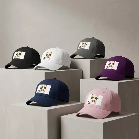 YUNYI Cotton Baseball Cap, cute rainbow raccoon print sun protection peaked cap, 100% cotton breathable sweat-wicking unisex casual sports hat, suitable for outdoor camping, hiking, trekking, beach, golf, baseball, running and other sports as well as daily wear. It effectively provides shade and sun protection to shield facial skin from UV rays. Features an adjustable metal buckle design for a flexible fit for most head sizes. The classic and versatile black style is dirt-resistant and timeless. High-quality craftsmanship ensures it doesn't easily deform or fade with hand washing. Skin-friendly, soft, and breathable to keep you dry at all times, a must-have sun protection accessory for outdoor fitness.