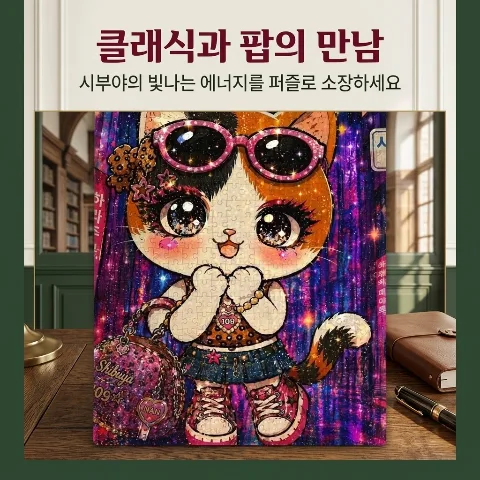 NAN Shibuya 109 Cat Character Jigsaw Puzzle, 300/500/1000 pieces vertical options, high-quality thick cardboard material, precision cutting technology for perfect fit, interior living room wall decor, anti-glare matte finish coating, educational tool for teenagers and adults to improve concentration and brain development, gift for birthdays/Christmas/anniversaries, colorful art puzzle set for home decor framing