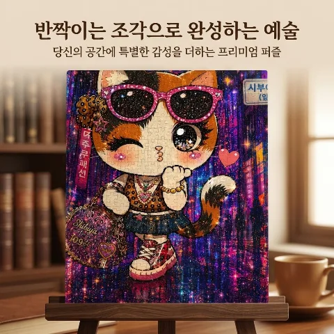 Puzzle series, 300-piece, 500-piece, 1000-piece, paper material, high-quality thick cardboard, tight interlocking, anti-glare surface, can be framed for decoration after completion.